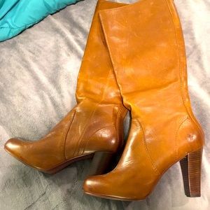 Never worn frye cognac boots size 10